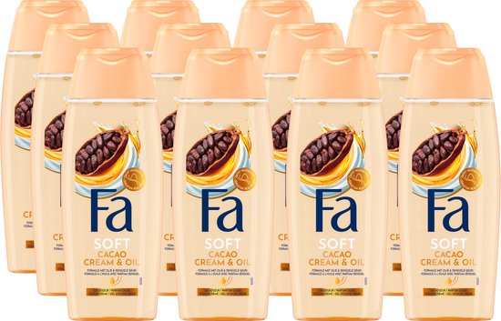 Fa Cacao Cream & Oil Douchegel 12x250ml - Voordeelverpakking