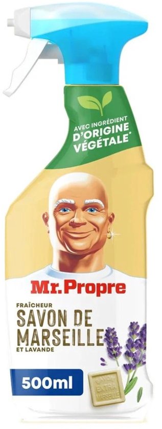 Mr. Proper - Allesreiniger Spray - Marseille zeep en Lavendel - Natuurlijke ingrediënten - 500 ml