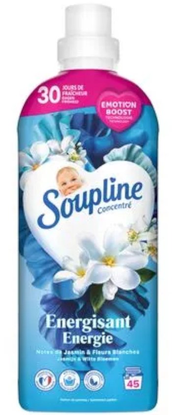 Soupline Wasverzachter - 45sc950ml - energie - jasmijn & witte bloemen