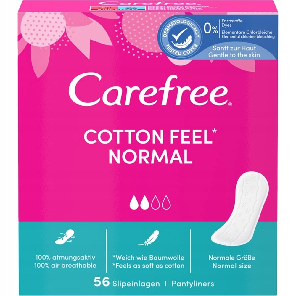 Carefree - Inlegkruisjes - Normal - Cotton Feel Normal - 56 Stuks