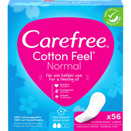 Carefree - Inlegkruisjes - Normal - Cotton Feel Normal - Fresh Scent - 56 Stuks
