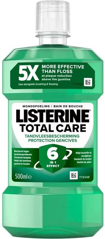 LISTERINE MONDWATER TOTAL CARE TANDVLEESBESCHERMING 6x 500ML