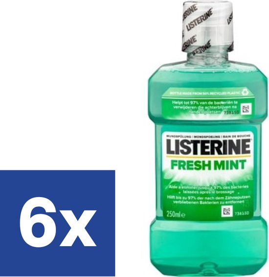 Listerine Mondwater Fresh Mint - 6 x 250 ml