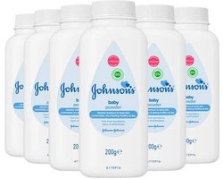 Johnson's  Babypoeder Talkpoeder (Voordeelverpakking) - 6 x 200 g