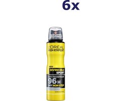 L’Oréal Paris Men Expert Invincible Sport Deodorant - 6 x 150ml