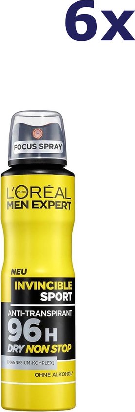 L’Oréal Paris Men Expert Invincible Sport Deodorant - 6 x 150ml