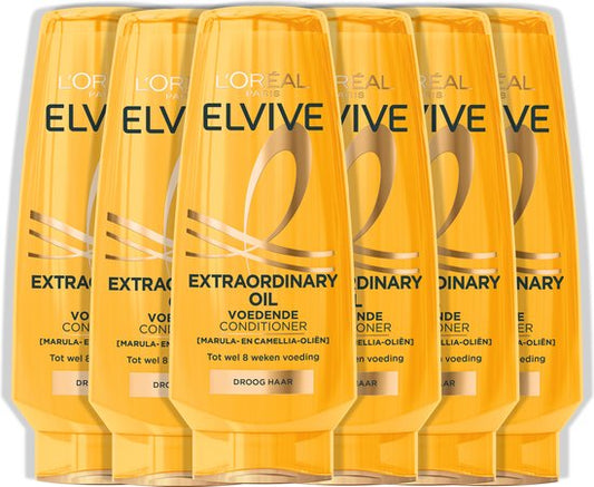 L’Oréal Paris Elvive Extraordinary Oil Conditioner - Voor droog haar - Met marula- en camelia-olie - 6x200 ml