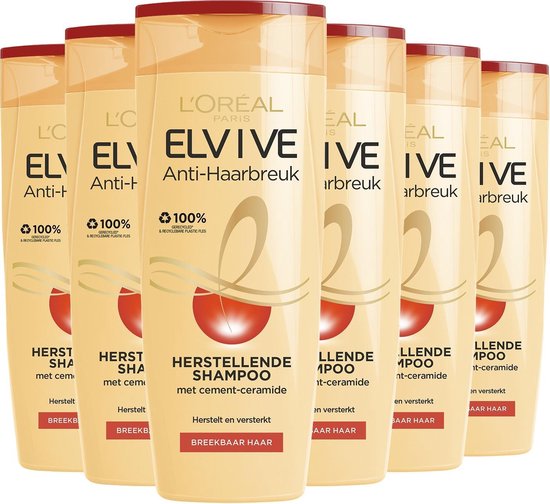 L’Oréal Paris Elvive Anti Haarbreuk Shampoo Voordeelverpakking - 6 x 250ml