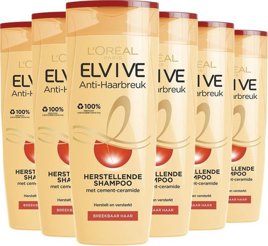 L’Oréal Paris Elvive Anti Haarbreuk Shampoo Voordeelverpakking - 6 x 250ml