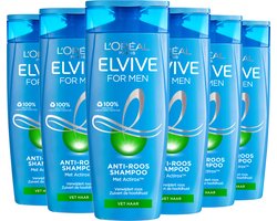 L'Oréal Paris Elvive Anti-Roos For Men Shampoo Voordeelverpakking - 6 x 250ml