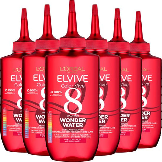 L'Oréal Paris Elvive Color Vive 8 Seconden Wonder Water - Gekleurd Haar - 6 x 200ml