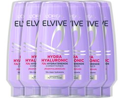L'Oréal Paris Elvive Hydra Hyaluronic Conditioner - Voor verzwakt, futloos haar - 10x meer hydratatie - 6x200 ml