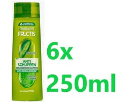 Garnier Fructis - Anti Roos Shampoo - Green Tea - Voordeelverpakking - 6 x 250ML