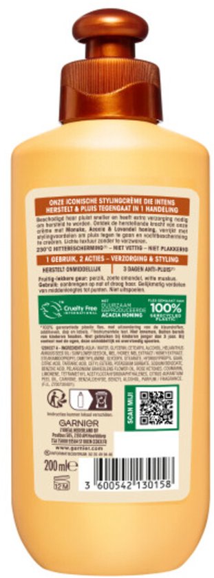 Garnier Loving Blends Honing Goud Herstellende Haarcrème Voordeelverpakking - Beschadigd, Breekbaar Haar - 6 x 200ml