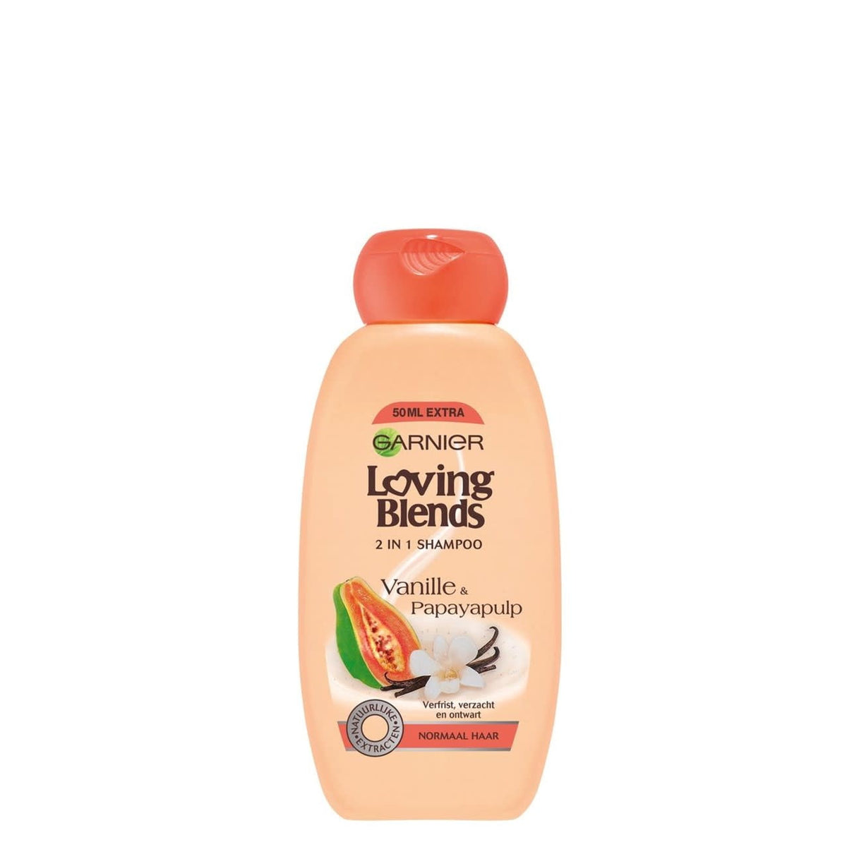 Garnier Loving Blends - Shampoo - 2 in 1 - Vanille & Papayapulp - Normaal Haar - 300ml