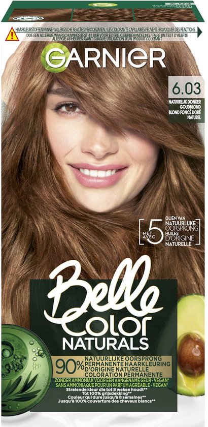 Belle Color Naturals 6.03 Natuurlijk donker Goudblond Voor Permanente Haarkleuring
