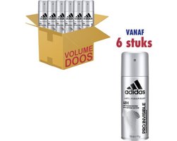 Adidas Men Deodorant Pro Invisible - 6 x 150ml - Voordeelverpakking