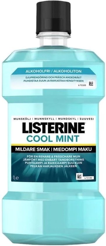 Listerine - Mondwater - Cool Mint - Milde Smaak - 1000ml