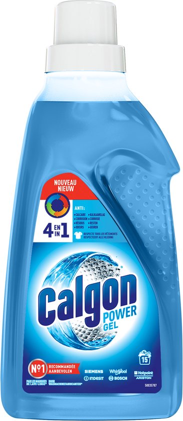 Calgon - Wasmachinereiniger - Gel - Tegen Kalkaanslag / Wasmiddelresten / Geuren - 750 ml - 15 Wasbeurten