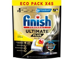 Finish Ultimate Plus All in One citroen Vaatwastabletten - 45 Capsules