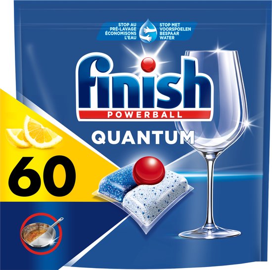 Finish Quantum All in One Citroen Vaatwastabletten - 60 Capsules