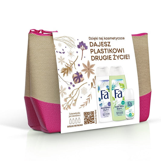 Fa - Geschenkset - Douchegel + Roller - 3 Assortimenten - Blueberry - Aloe Vera Yoghurt - Green Tea - 1 Stuk