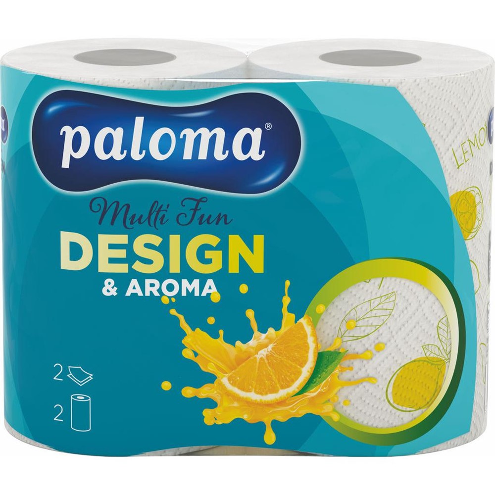 Paloma - Keukenrol - Multi Fun - Design & Aroma - 2 Laags - 2 Rollen