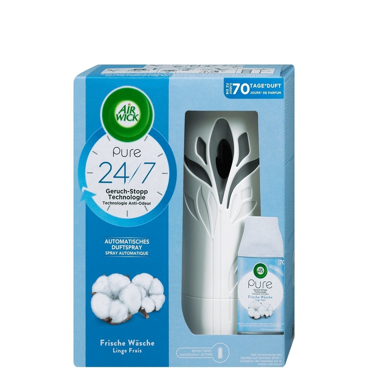 Air Wick - Luchtverfrisser - Starterset - Freshmatic Max - Zachtheid Van Katoen - 250ml