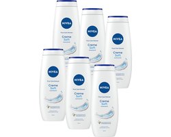 NIVEA Crème Soft Douchecrème - Body Wash - Hydraterend met Amandelolie - Voordeelverpakking - 6 x 500 ml