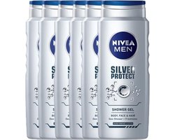 Nivea Men Silver Protect - 6 x 500 ml - Douchegel - Voordeelverpakking