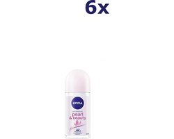 Nivea Pearl & Beauty Deodorant Roller - 6 x 50 ml