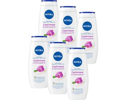 NIVEA Creme Soft Cashmere moments Douchecrème - Orchideegeur - vitamine C en vitamine E - Voordeelverpakking 6 x 250 ml