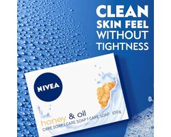 6x 100gr nivea care soap honey & oil