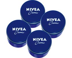 NIVEA Crème Blik - Voor Gezicht, Handen en Lichaam - 48H Hydratatie - Bodycrème - Voordeelverpakking - 4 x 400 ml