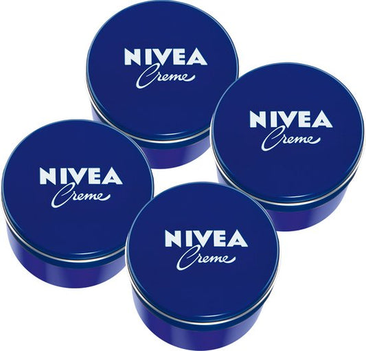 NIVEA Crème Blik - Voor Gezicht, Handen en Lichaam - 48H Hydratatie - Bodycrème - Voordeelverpakking - 4 x 400 ml
