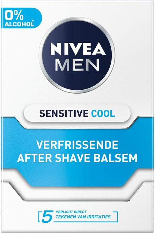 NIVEA Men Aftershave Balsem Sensitive Cooling - 6 x 100 ml - Voordeelverpakking