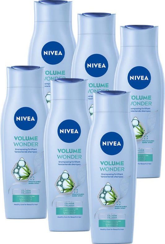 NIVEA Volume Wonder Haar Shampoo - Haarshampoo - Voordeelverpakking - 6 x 250 ml