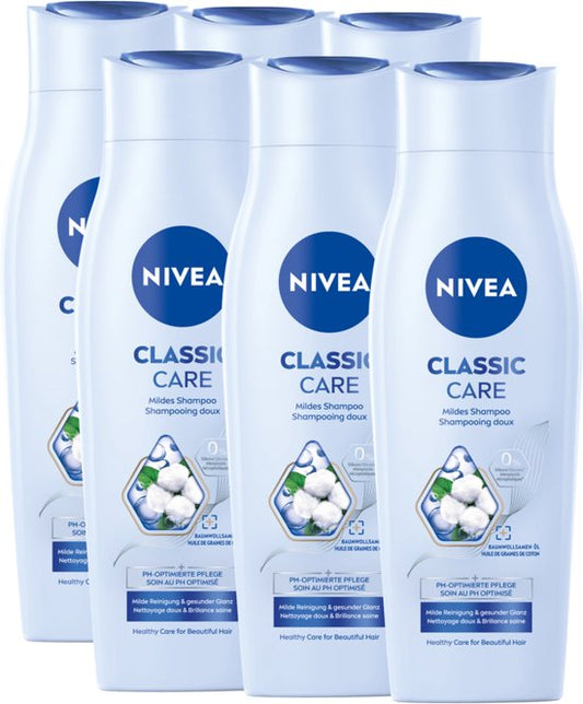 NIVEA Classic Mild Haar Shampoo - Verzorgt mild voor een Gezonde Glans - Haarshampoo - Voordeelverpakking - 6 x 250 ml