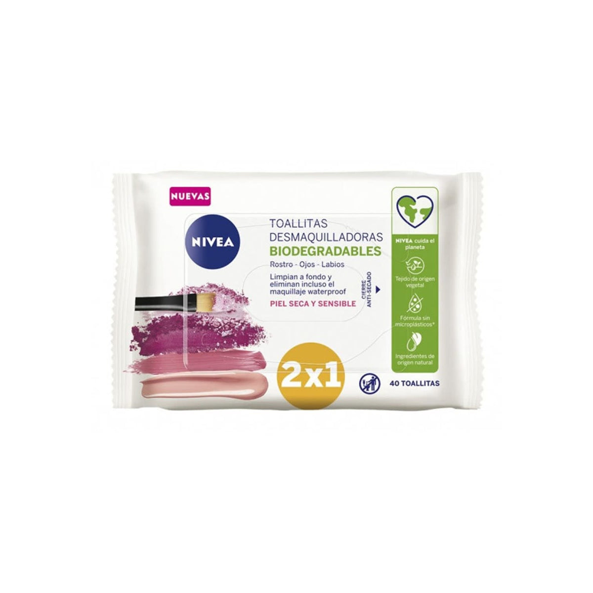 Nivea - Reinigingsdoekjes - Sensitive Skin - 0% Alcohol - 40 Stuks