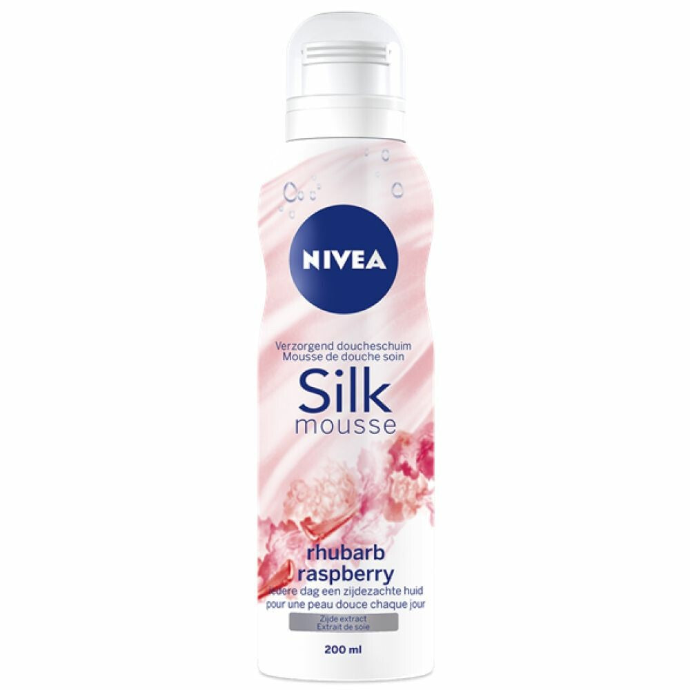 Nivea - Douchegel - Doucheschuim - Silk Mousse - Rhubarb Raspberry - 200ml