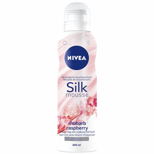 Nivea - Douchegel - Doucheschuim - Silk Mousse - Rhubarb Raspberry - 200ml