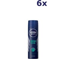NIVEA Men Deodorant Spray Ocean Fresh - 6 x 150 ml - Voordeelverpakking