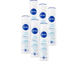 NIVEA Fresh Natural Deodorant Spray - 48u bescherming - Voordeelverpakking - 6 x 150 ml