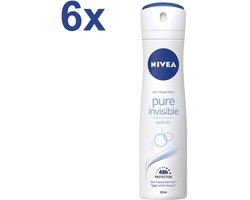 Woman Deodorant Pure Invisible - 6 x 150 ml