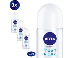 NIVEA Fresh Natural - 3 x 50 ml - voordeelverpakking - Deodorant Roller