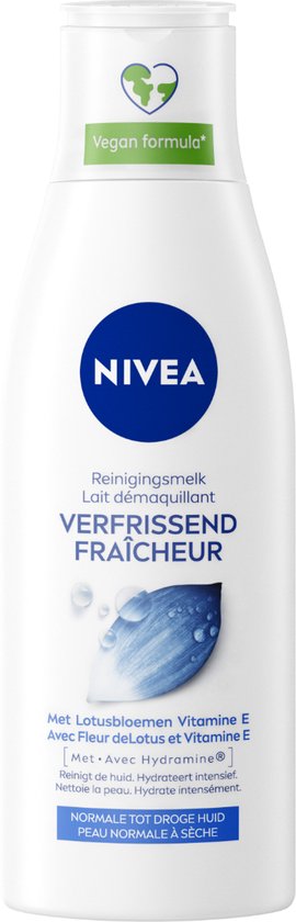 NIVEA Essentials Verfrissende Reinigingsmelk - Normale tot droge huid - Vitamine E - Make-up Remover - Gezichtsreiniger - 200 ml