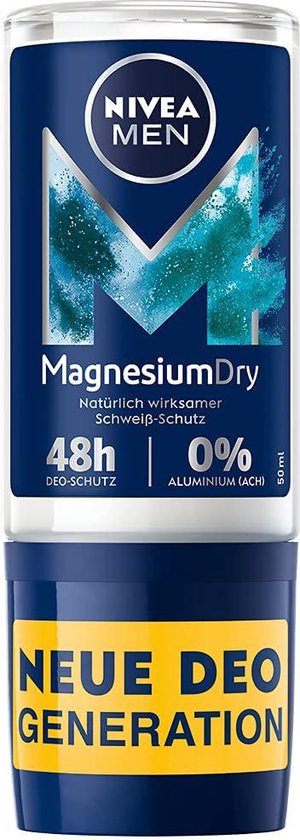 Nivea Men Deo-roll on 48h Magnesium Dry - 6x50ml - Voordeelverpakking