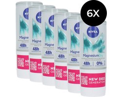 Nivea Nivea Magnesium Dry Fresh Deo Roller - 6 x 50 ml