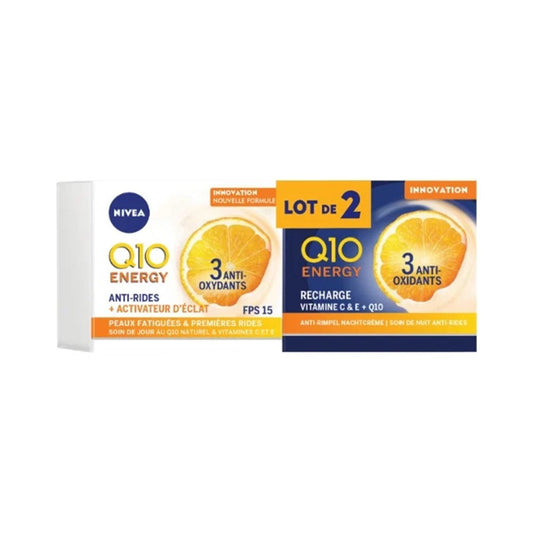 Nivea - Nachtcreme - Dagcreme - Q10 Energy - Duo Pack - 2x50ml