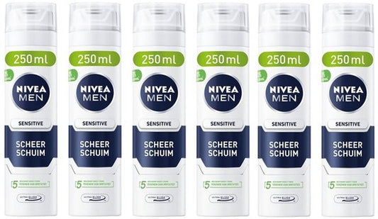 6x Nivea Men Sensitive scheerschuim 200 ml